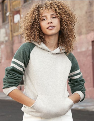 JER-0S97CR0-Nublend® Varsity Colour-Block Hooded Sweatshirt